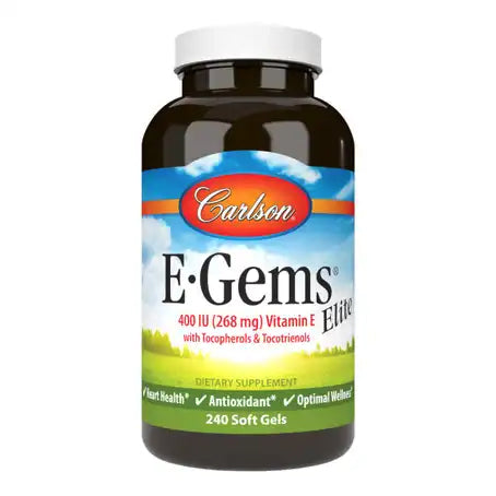 Carlson E-Gems Elite 400 IU Vitamin E 240 Softgels