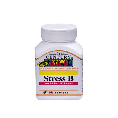 21St Century Stress B + Zinc Tablets 66's