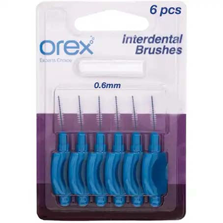 Orex Interdental Brushes 0.6 mm (6 pcs)