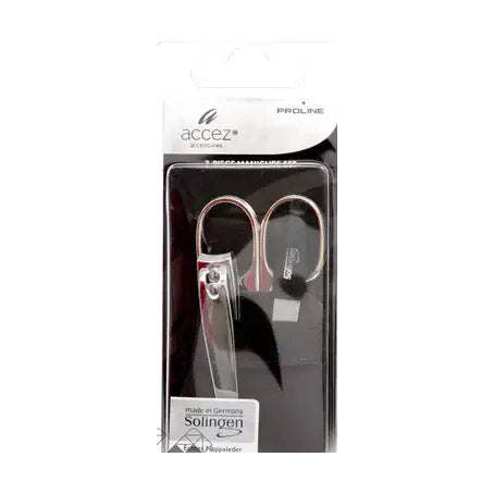 Accez Solingen Manicure Set - 3pcs - Black