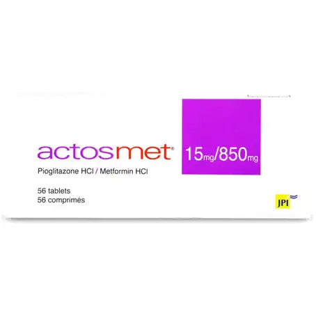 Actosmet 15 mg/850 mg 56 Tablets