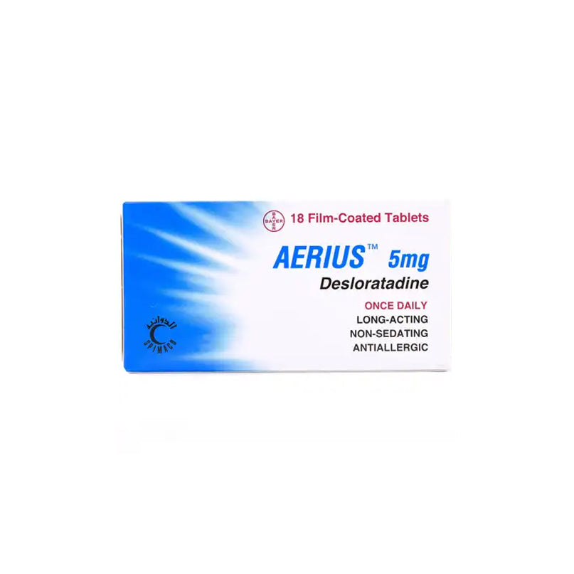 Aerius Anti allergy 5 mg Tablet non Drowsy 18 Pcs