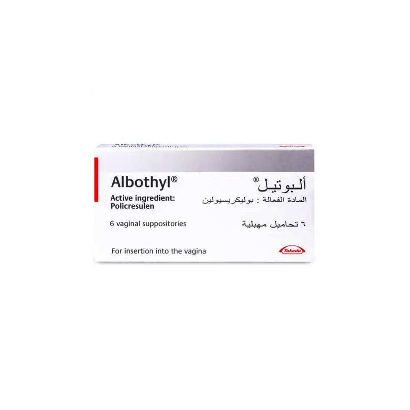 Albothyl 90 mg Vaginal Suppository 6pcs