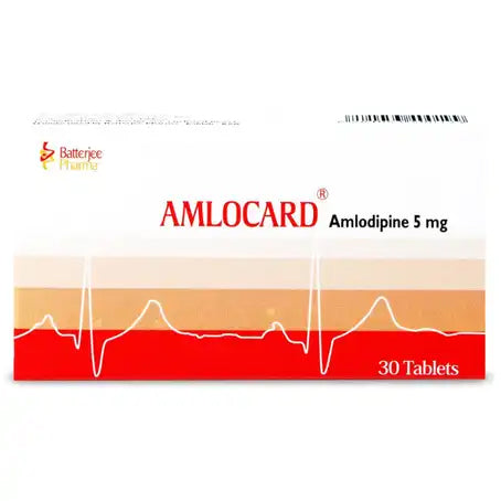 Amlocard 5mg Tablets 30 Pcs