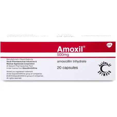 Amoxil 500 mg Capsule 20 Pcs