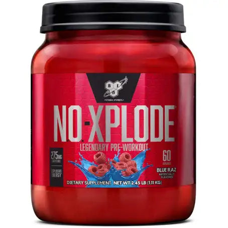 BSN NO Xplode Pre-Workout 60 Servings Blue Raspberry Powder 1.11 kg