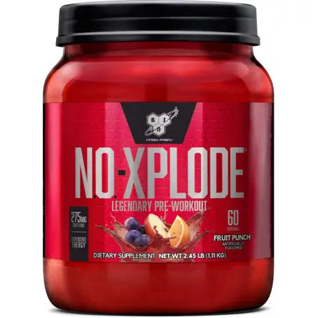 BSN No Xplode Pre-Workout 60 Servings Fruit Punch Powder 1.11 Kg