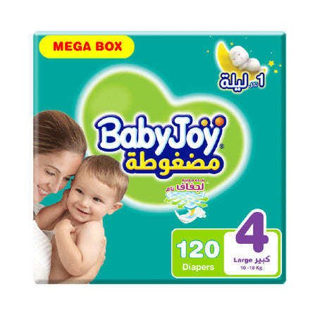 Baby Joy Size 4 Mega Box 120 Diapers