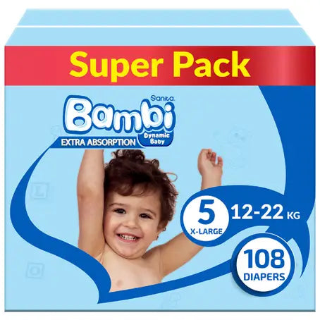 Bambi Size (5) Jumbo Box 108 Diapers