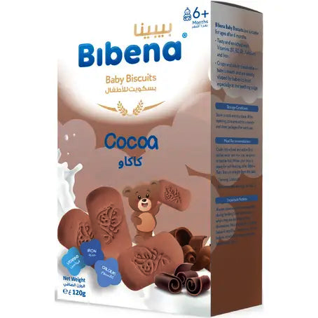 Bibena Baby Biscuits Cocoa 120g