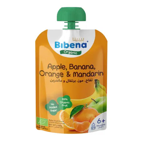 Bibena Organic Puree Apple, Banana, Orange & Mandarin 100g