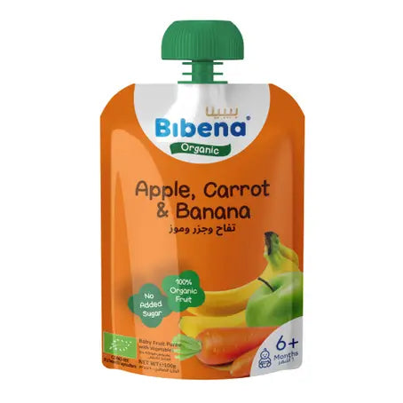 Bibena Organic Puree Apple, Carrot & Banana 100g