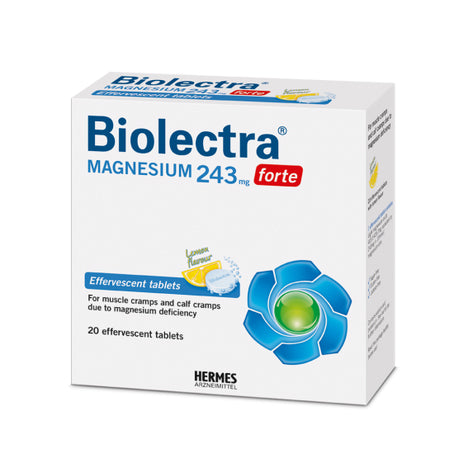 Biolectra Forte Magnesium 243 Mg 20 Lemon Effervescent Tablets