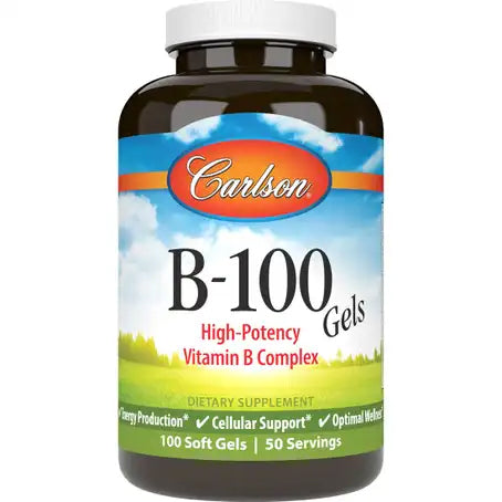 Carlson B-100 Vitamin B Complex 100 Softgels