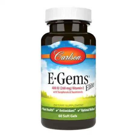 Carlson E-Gems Elite 400 IU Vitamin E 60 Softgels