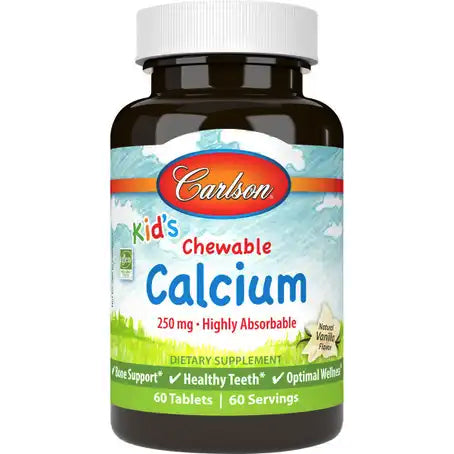 Carlson Kid's Chewable Calcium 250 mg - 60 Tablets (Vanilla)