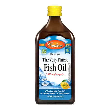 Carlson The Very Finest Fish Oil 1600 mg Omega-3 500 ml Lemon Liquid