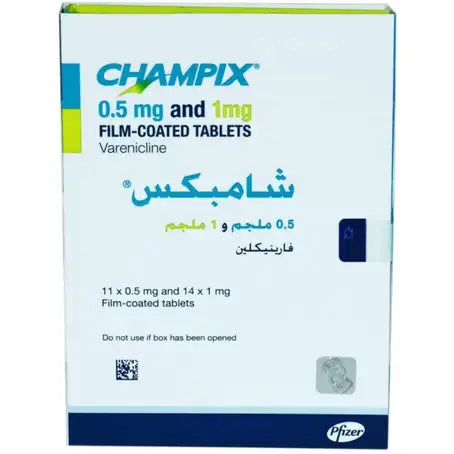 Champix 0.5 by  1 mg Tablet 25 Pcs