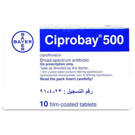 Ciprobay 500 mg Tablet 10 Pcs