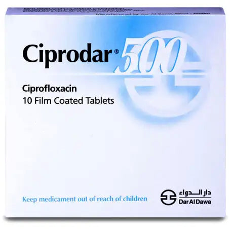 Ciprodar 500 mg Tablet 10 Pcs