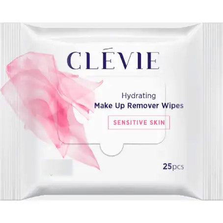 Clevie Make Up Remover Wipes Sensitive Skin 25 Pcs