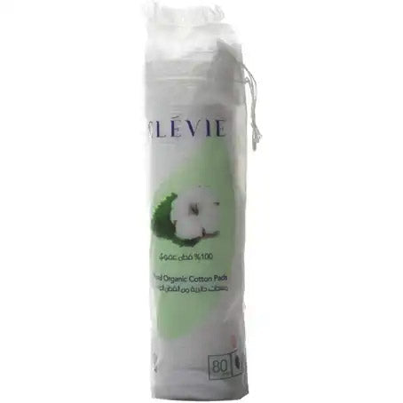 Clevie Round Organic Cotton Pads 80 Pcs