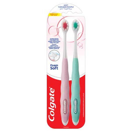 Colgate FoamSoft Dense Soft Toothbrush (2 pcs)