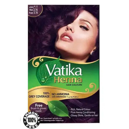 Dabur Vatika Henna Plum - 6 x 10g Sachets