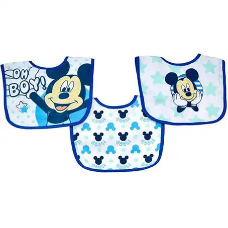 Disney - Mickey 3 Pack Cotton Baby Bibs