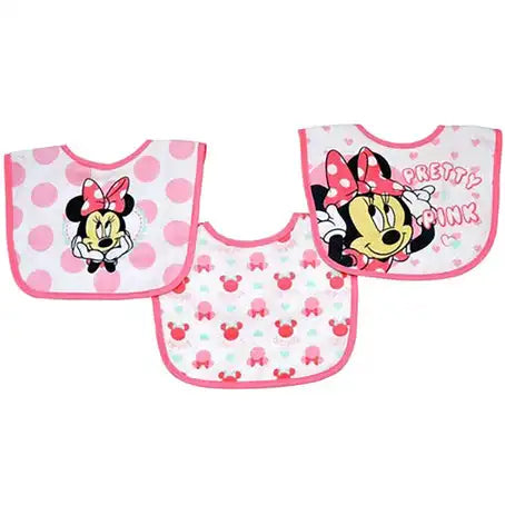 Disney - Minnie 3 Pack Cotton Baby Bibs