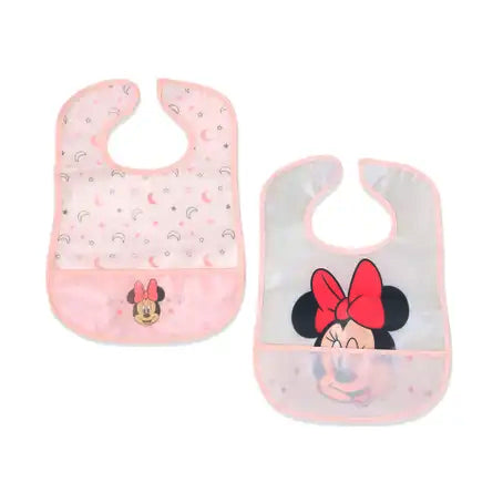 Disney Printed PEVA Bib Pink 2pk