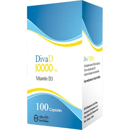 Diva-D Vitamin D3 10000 IU 100 Capsules