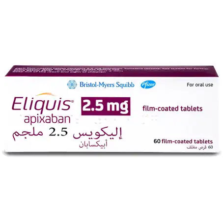 Eliquis 2.5mg 60 Tablets