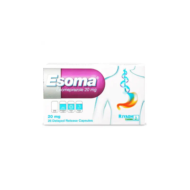 Esoma 20 Mg Delayed Release 28 Capsules