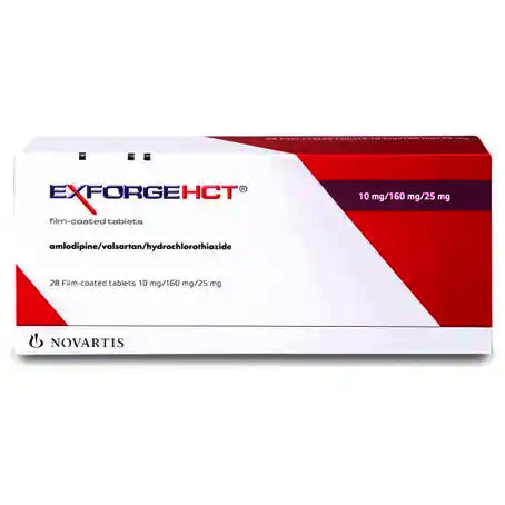 Exforge HCT 10 mg/160 mg/25 mg Tablets 28 Pcs