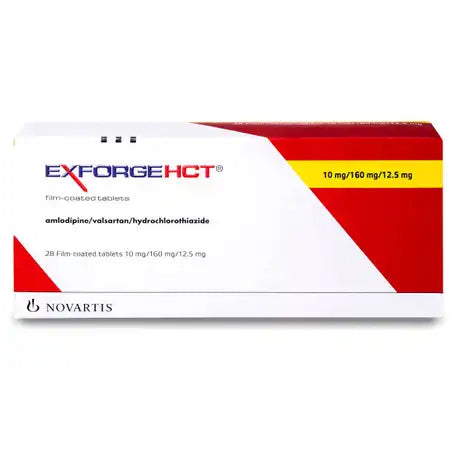 Exforge Hct 10mg by 160mg by 12.5mg Tablets 28 Pcs