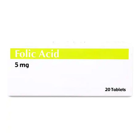 Folic Acid 5 mg 20 Tablets