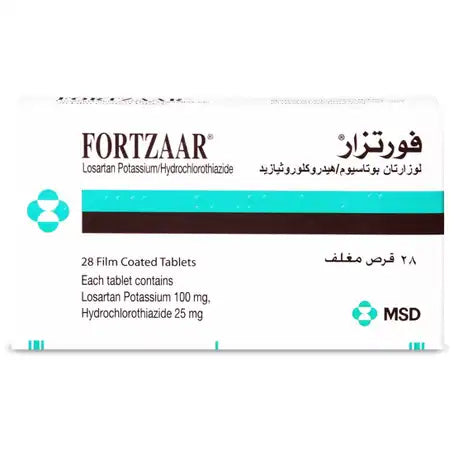 Fortzaar 100 by 25 mg Tablet 28 Pcs