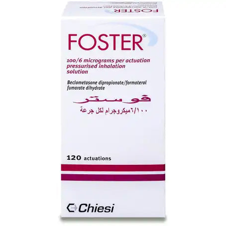 Foster 100 by 6 Mcg Inhalation 120 Actuation (Refrigerator)