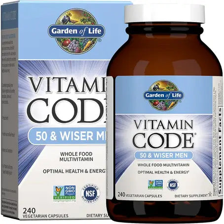 Garden of Life Vitamin Code 50 & Wiser Men Multivitamin 240 Capsules