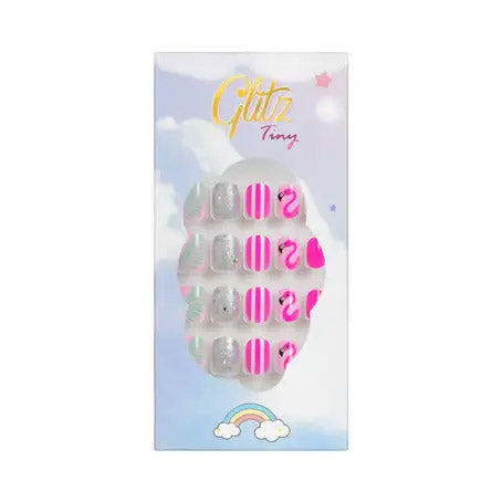 Glitz Tiny Press-On Kids Nails Flamingo (#4)