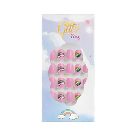 Glitz Tiny Press-On Kids Nails – Rainbow #5