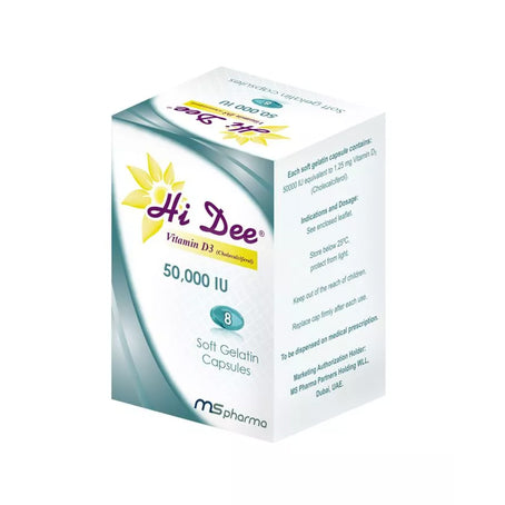 Hi Dee Vitamin D 50,000 IU Capsules 8S