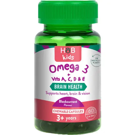 Holland And Barrett Kids Omega 3 with Vitamin A, Vitamin C, D & E 60 Chewable Capsules