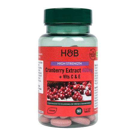 Holland & Barrett High Strength Cranberry Extract 400 mg 90 Tablets