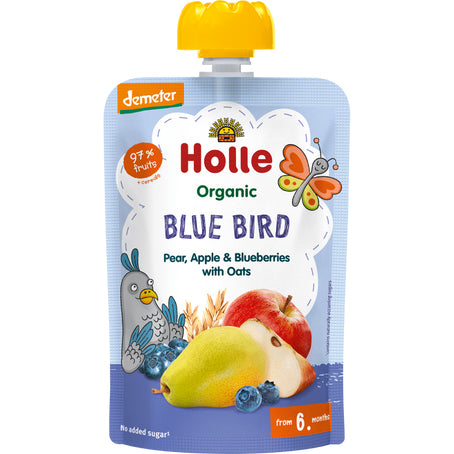 Holle Pouch Pear & Apple & Blueberry With Oats 90 Gm