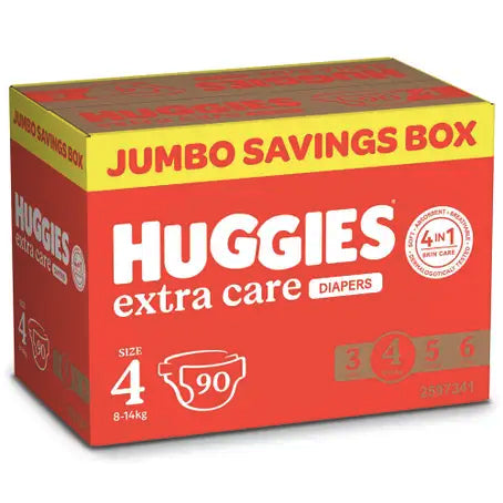 Huggies Extra Care Diapers S4 Jumbo Box 90 Pcs