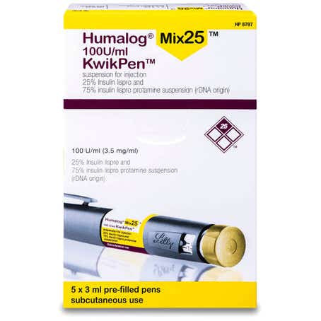 Humalog Mix 25 IU KwiKpen (Refrigerator)