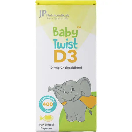 JP Baby Twist D3 400 IU 100 Drinkable Capsules