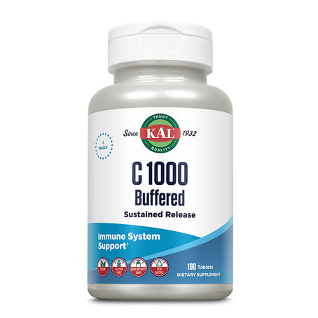 Kal Vitamin C 1000 mg Buffered 100 Tablets